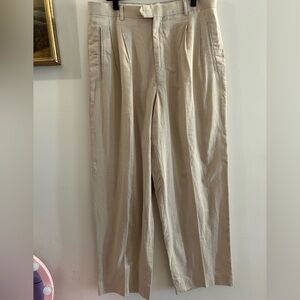 Vintage Vitali 100% Linen Suit Pants Men’s  L/34 Beige Ivory